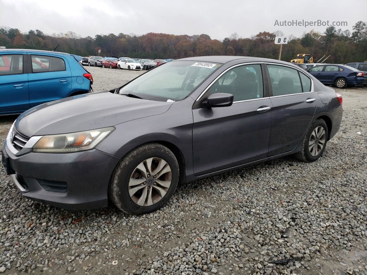 2014 Honda Accord Lx Gray vin: 1HGCR2F31EA097308