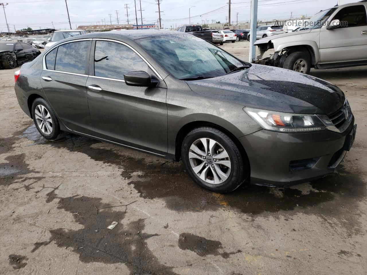 2014 Honda Accord Lx Gray vin: 1HGCR2F31EA238989