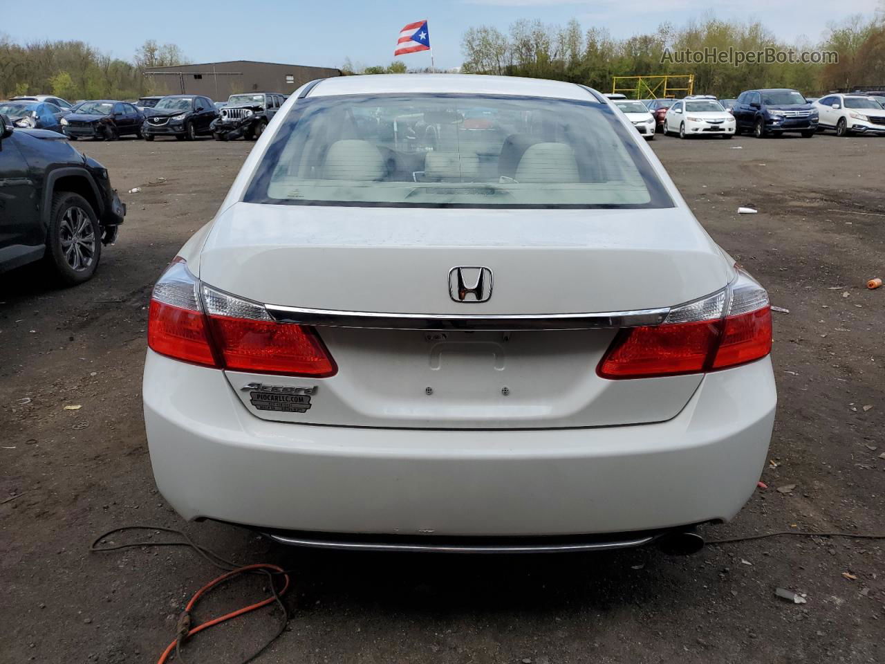 2014 Honda Accord Lx White vin: 1HGCR2F31EA267859