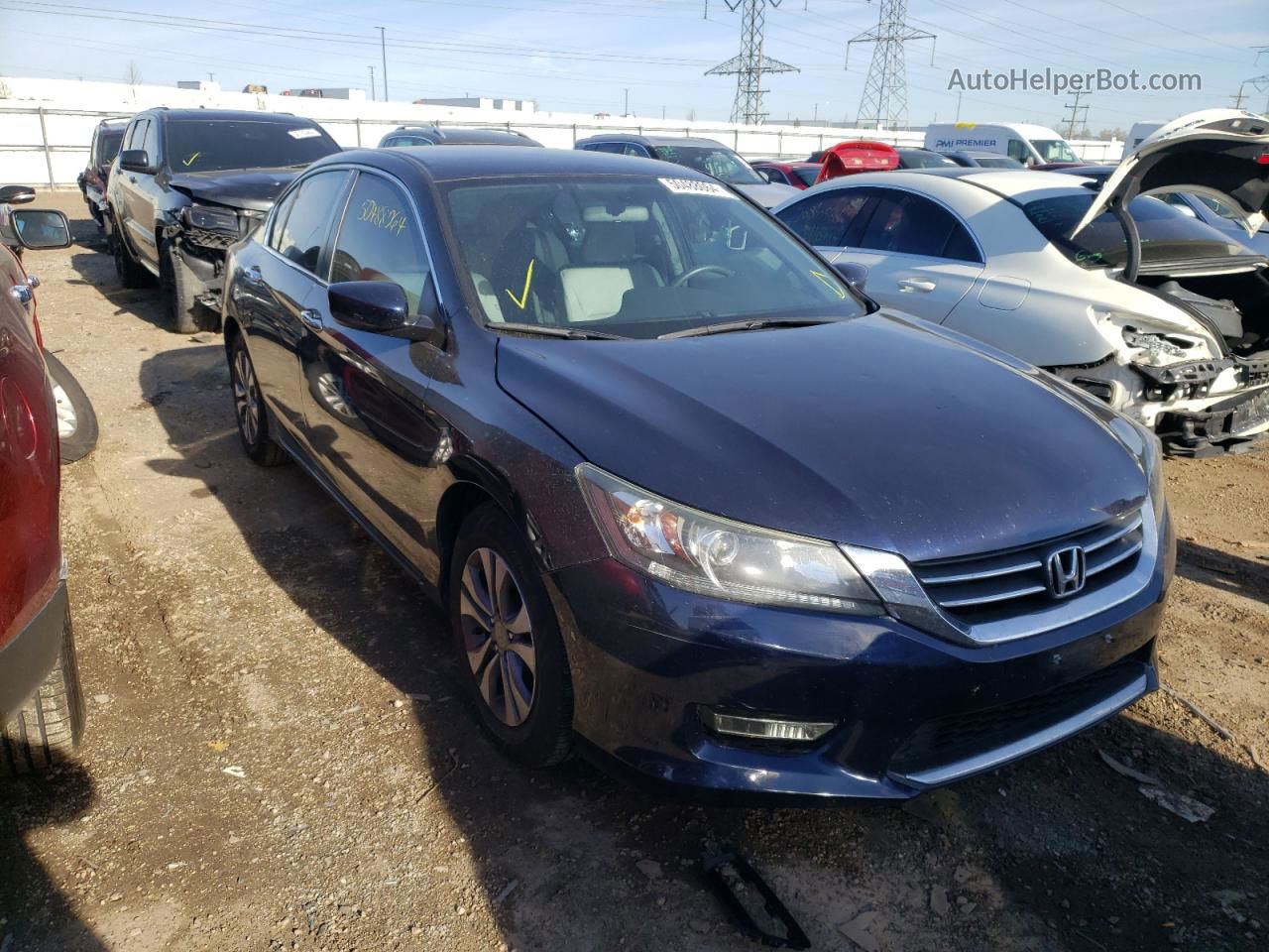 2015 Honda Accord Lx Blue vin: 1HGCR2F31FA173689