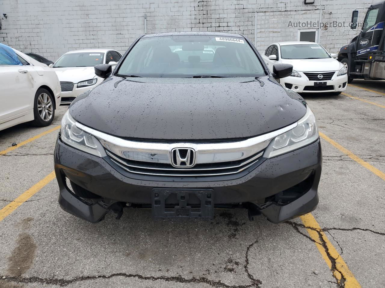 2016 Honda Accord Lx Black vin: 1HGCR2F31GA048130