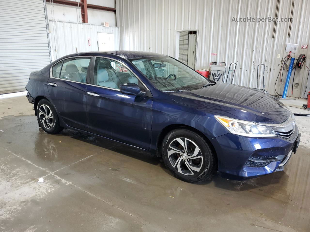 2016 Honda Accord Lx Blue vin: 1HGCR2F31GA121271