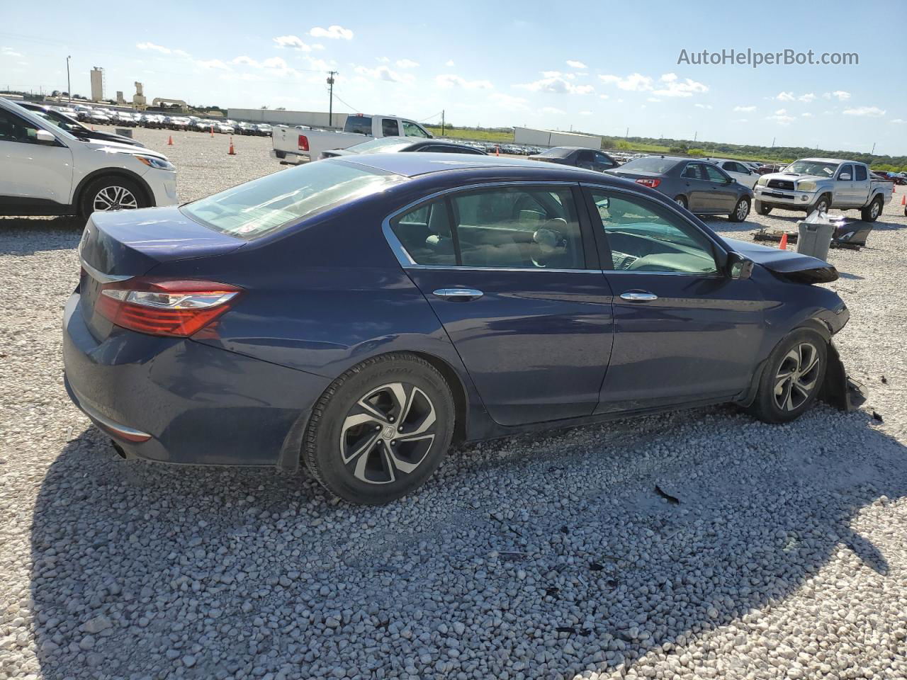 2016 Honda Accord Lx Blue vin: 1HGCR2F31GA216283