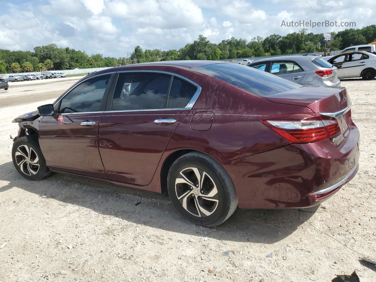 2017 Honda Accord Lx Maroon vin: 1HGCR2F31HA081355