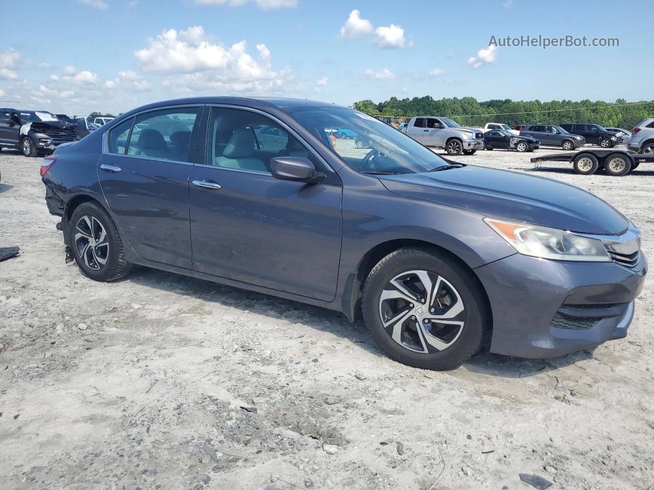 2017 Honda Accord Lx Gray vin: 1HGCR2F31HA117996