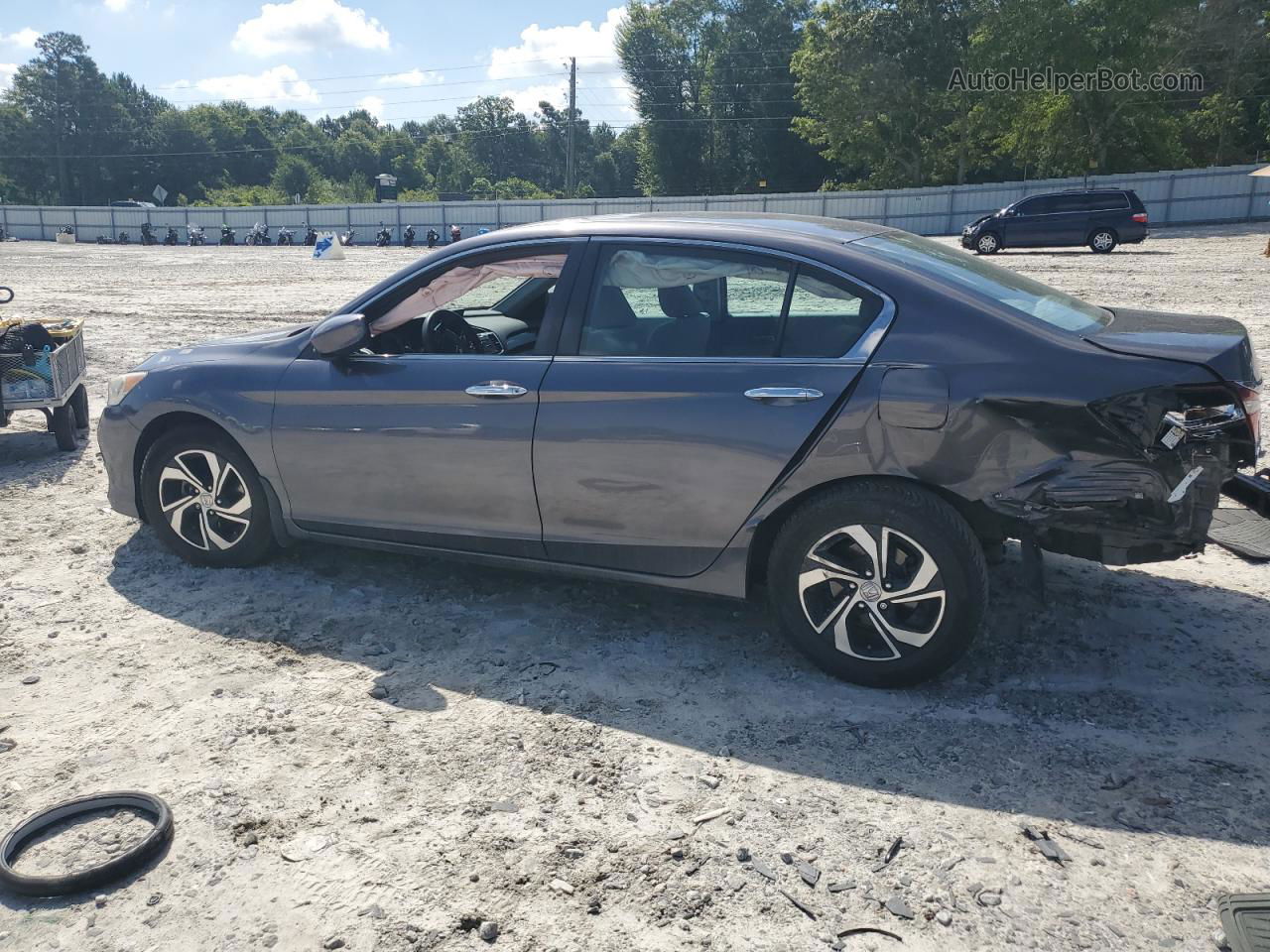 2017 Honda Accord Lx Gray vin: 1HGCR2F31HA117996