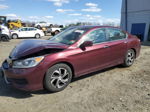 2017 Honda Accord Lx Maroon vin: 1HGCR2F31HA130134