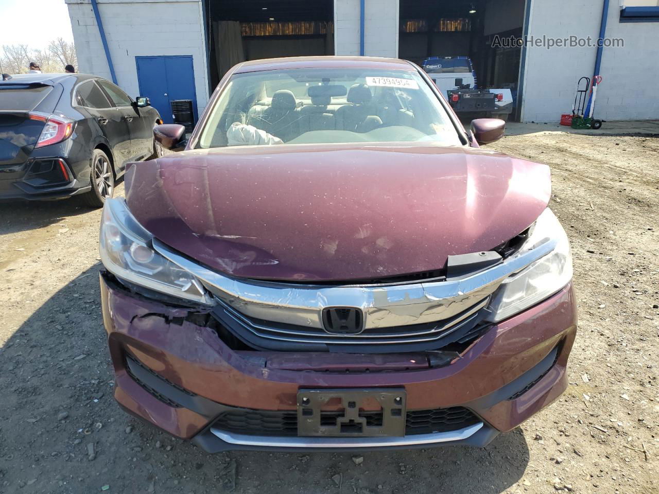 2017 Honda Accord Lx Maroon vin: 1HGCR2F31HA130134