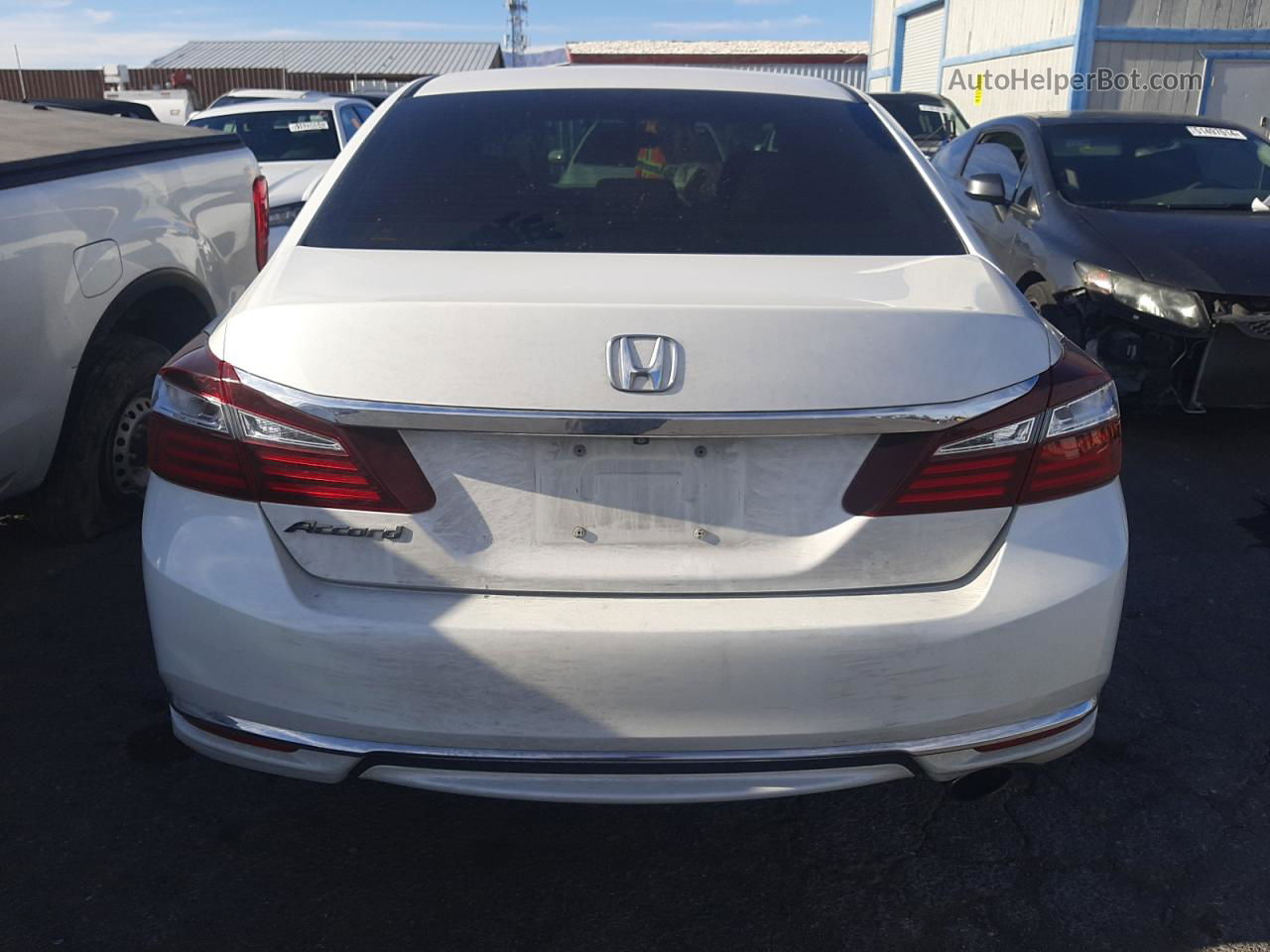 2017 Honda Accord Lx White vin: 1HGCR2F31HA140744