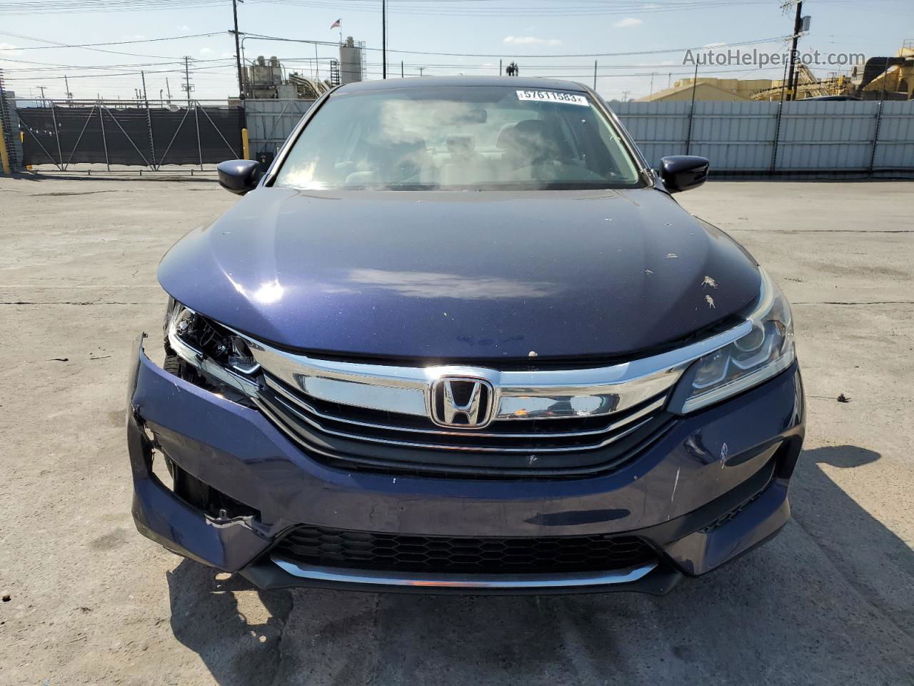 2017 Honda Accord Lx Blue vin: 1HGCR2F31HA166440