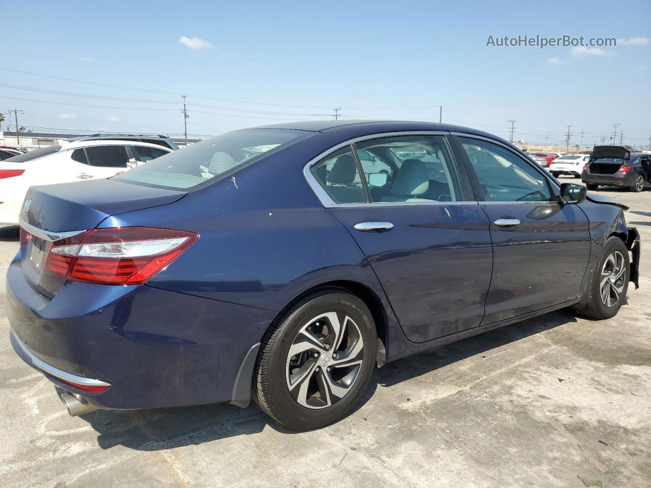 2017 Honda Accord Lx Blue vin: 1HGCR2F31HA166440