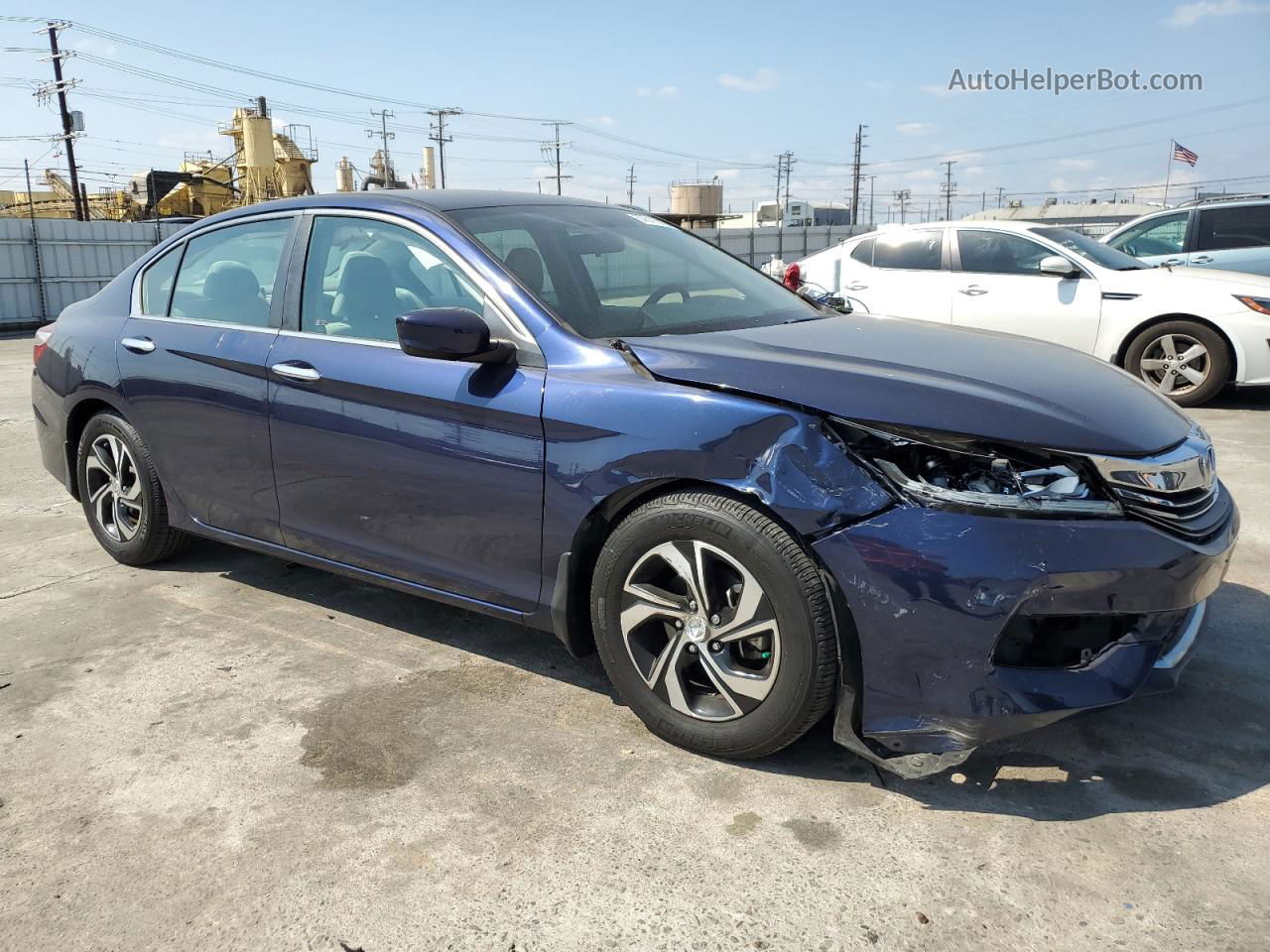 2017 Honda Accord Lx Blue vin: 1HGCR2F31HA166440