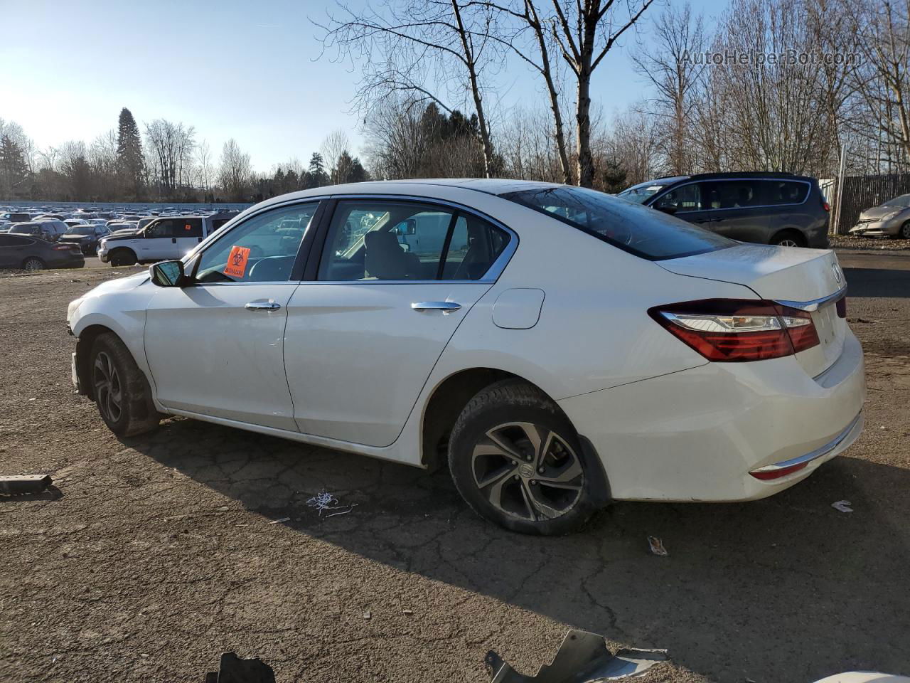 2017 Honda Accord Lx White vin: 1HGCR2F31HA185912