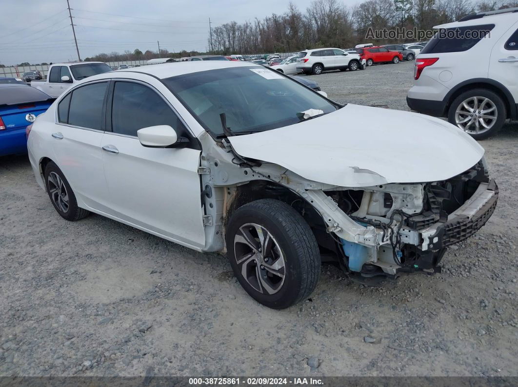 2017 Honda Accord Lx White vin: 1HGCR2F31HA263184