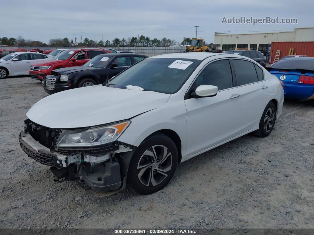 2017 Honda Accord Lx White vin: 1HGCR2F31HA263184