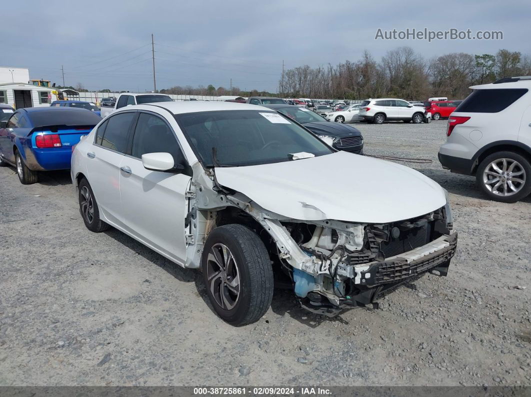 2017 Honda Accord Lx White vin: 1HGCR2F31HA263184