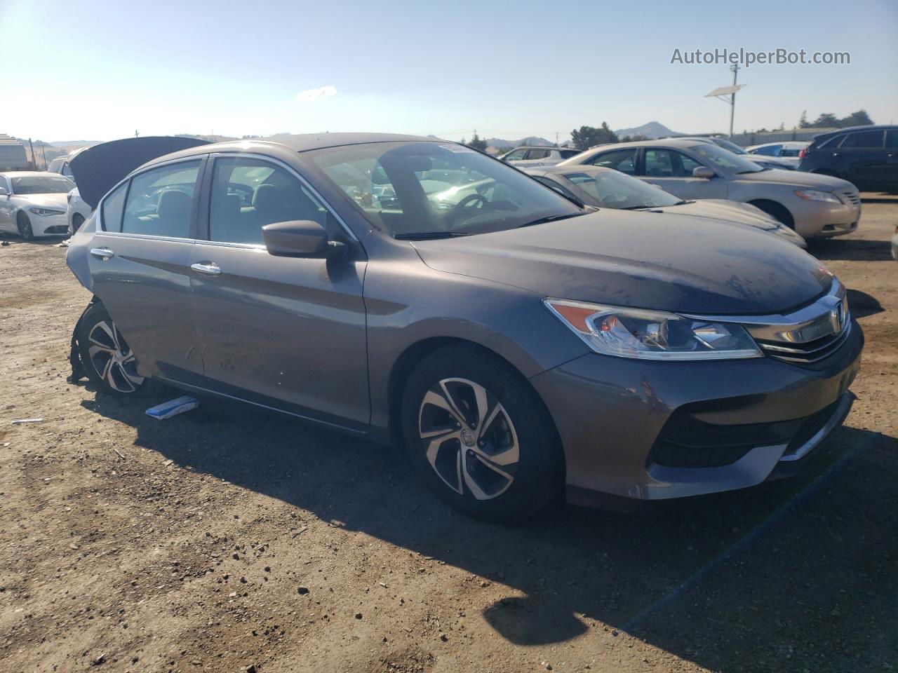 2017 Honda Accord Lx Gray vin: 1HGCR2F31HA302064