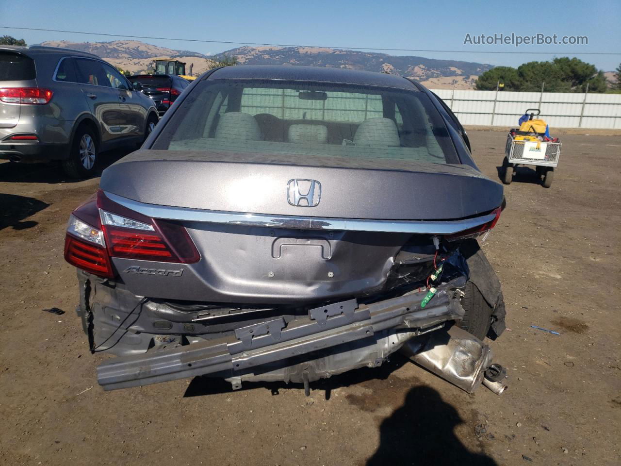 2017 Honda Accord Lx Gray vin: 1HGCR2F31HA302064