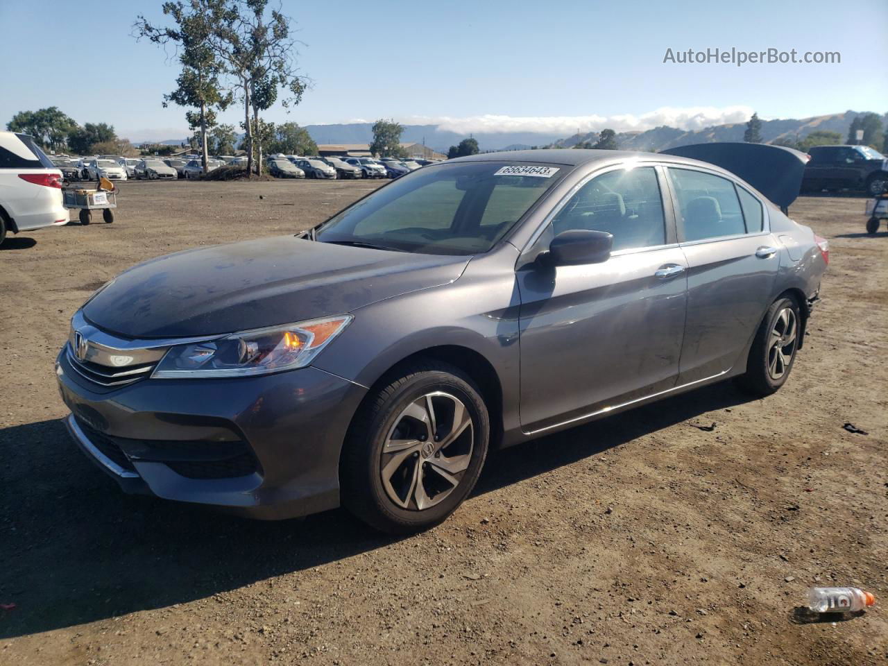 2017 Honda Accord Lx Gray vin: 1HGCR2F31HA302064