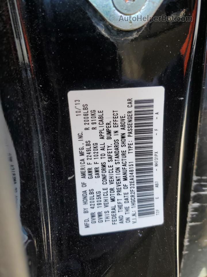 2014 Honda Accord Lx Черный vin: 1HGCR2F32EA048151