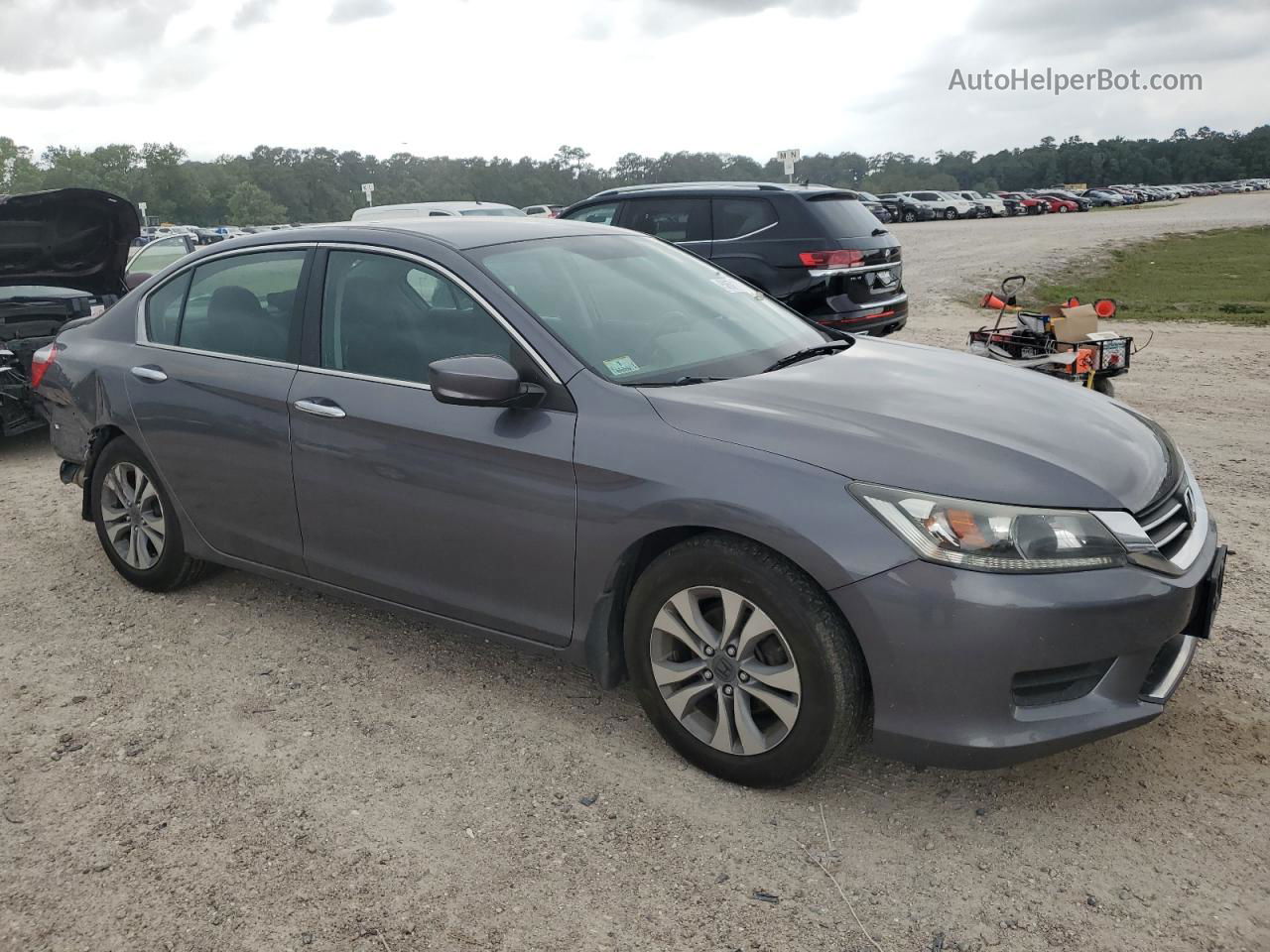 2014 Honda Accord Lx Gray vin: 1HGCR2F32EA072014