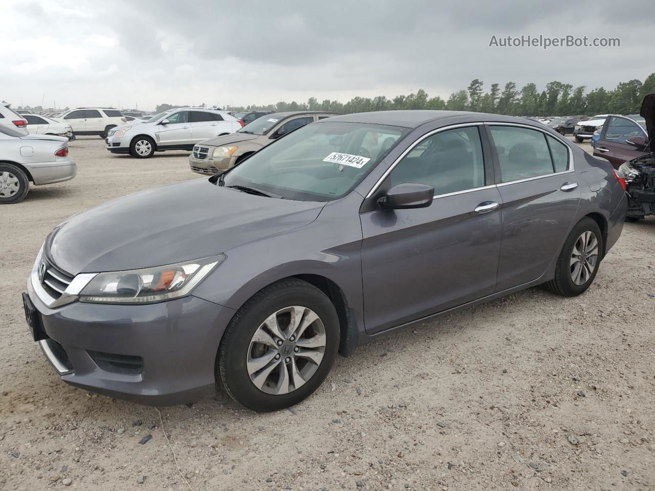 2014 Honda Accord Lx Gray vin: 1HGCR2F32EA072014