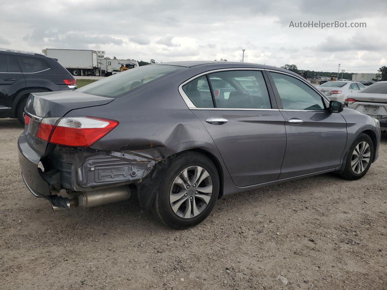 2014 Honda Accord Lx Gray vin: 1HGCR2F32EA072014