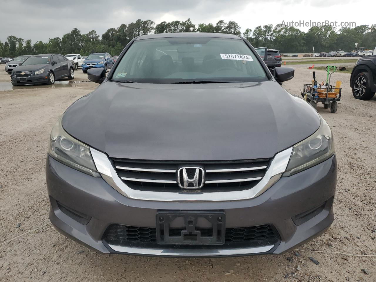 2014 Honda Accord Lx Gray vin: 1HGCR2F32EA072014