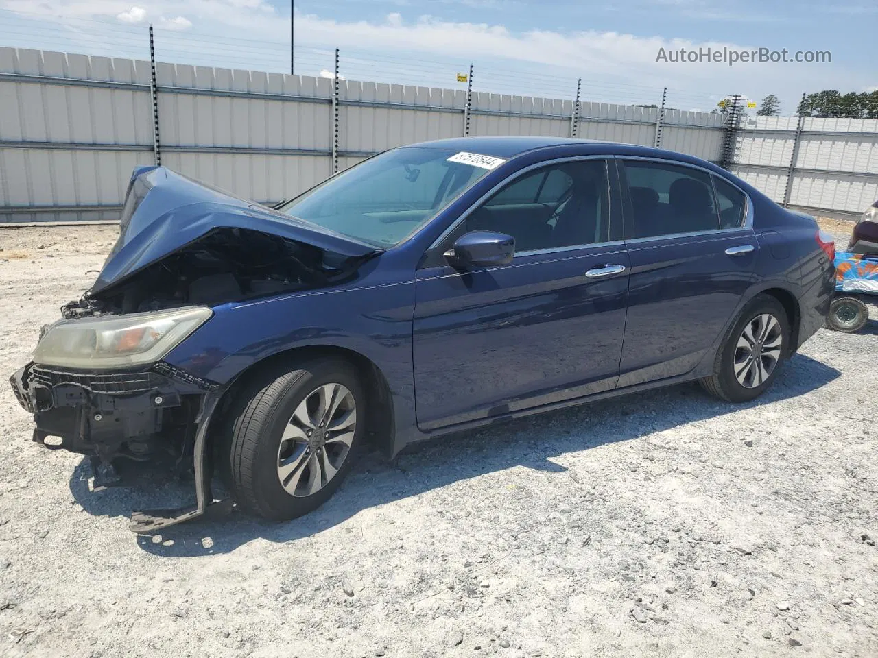 2014 Honda Accord Lx Blue vin: 1HGCR2F32EA085622