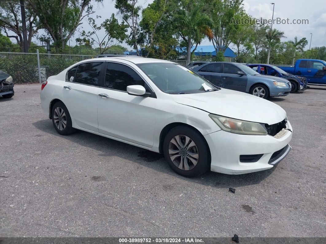 2014 Honda Accord Lx White vin: 1HGCR2F32EA114245