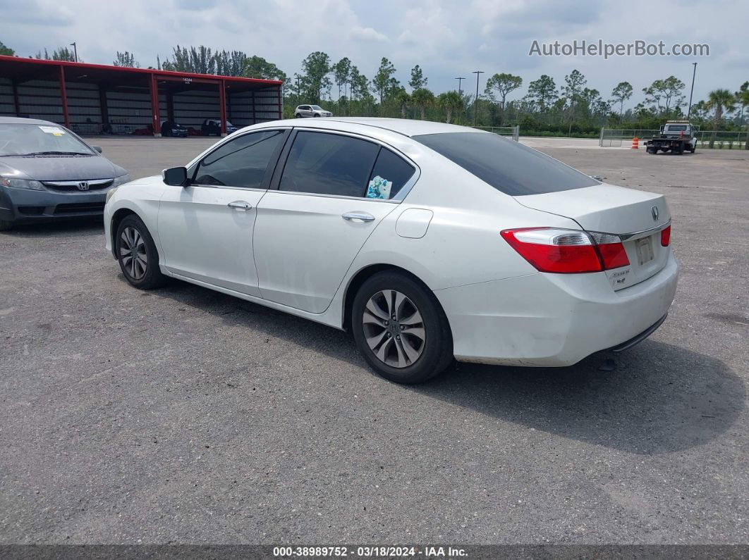 2014 Honda Accord Lx White vin: 1HGCR2F32EA114245