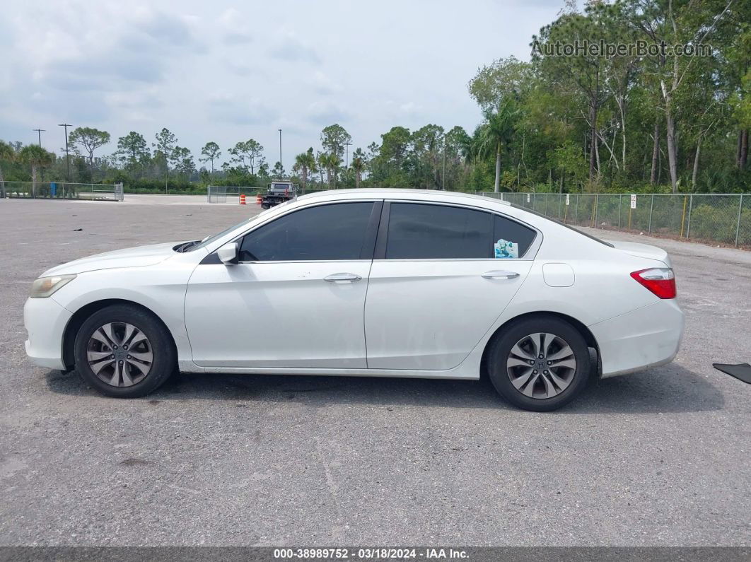 2014 Honda Accord Lx White vin: 1HGCR2F32EA114245