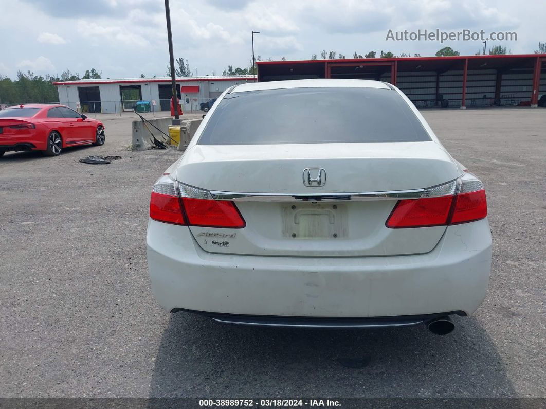 2014 Honda Accord Lx White vin: 1HGCR2F32EA114245