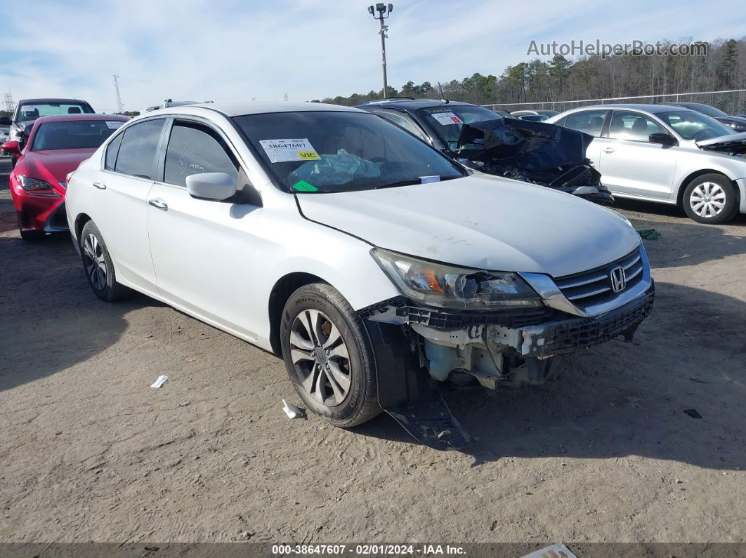 2014 Honda Accord Lx White vin: 1HGCR2F32EA151151