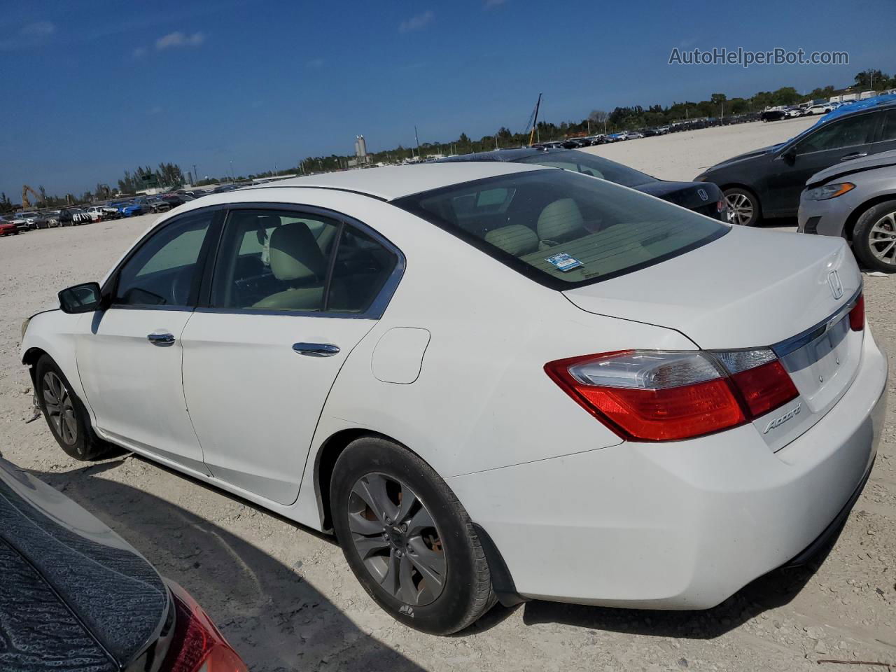 2014 Honda Accord Lx White vin: 1HGCR2F32EA151411