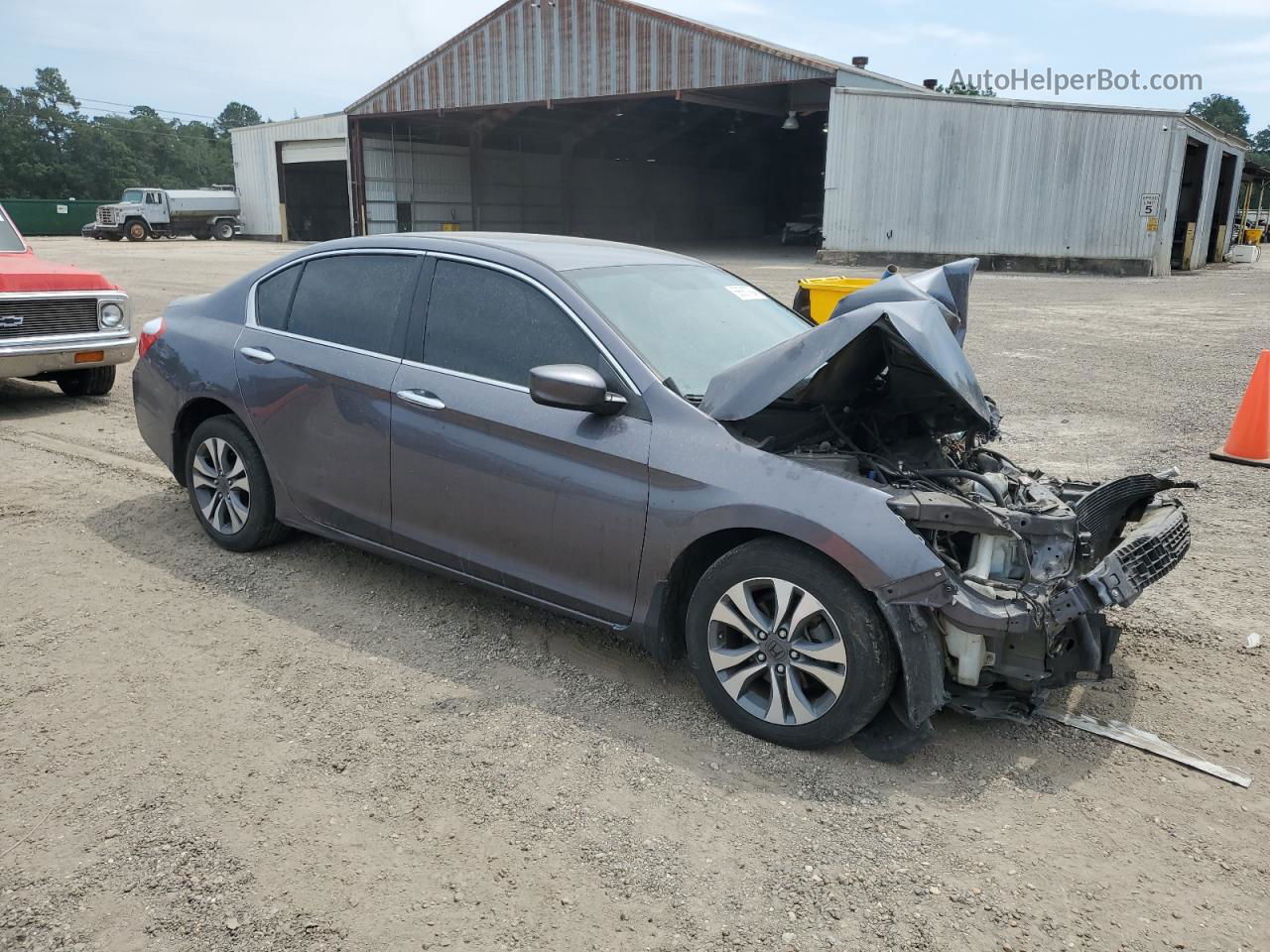 2014 Honda Accord Lx Gray vin: 1HGCR2F32EA202616