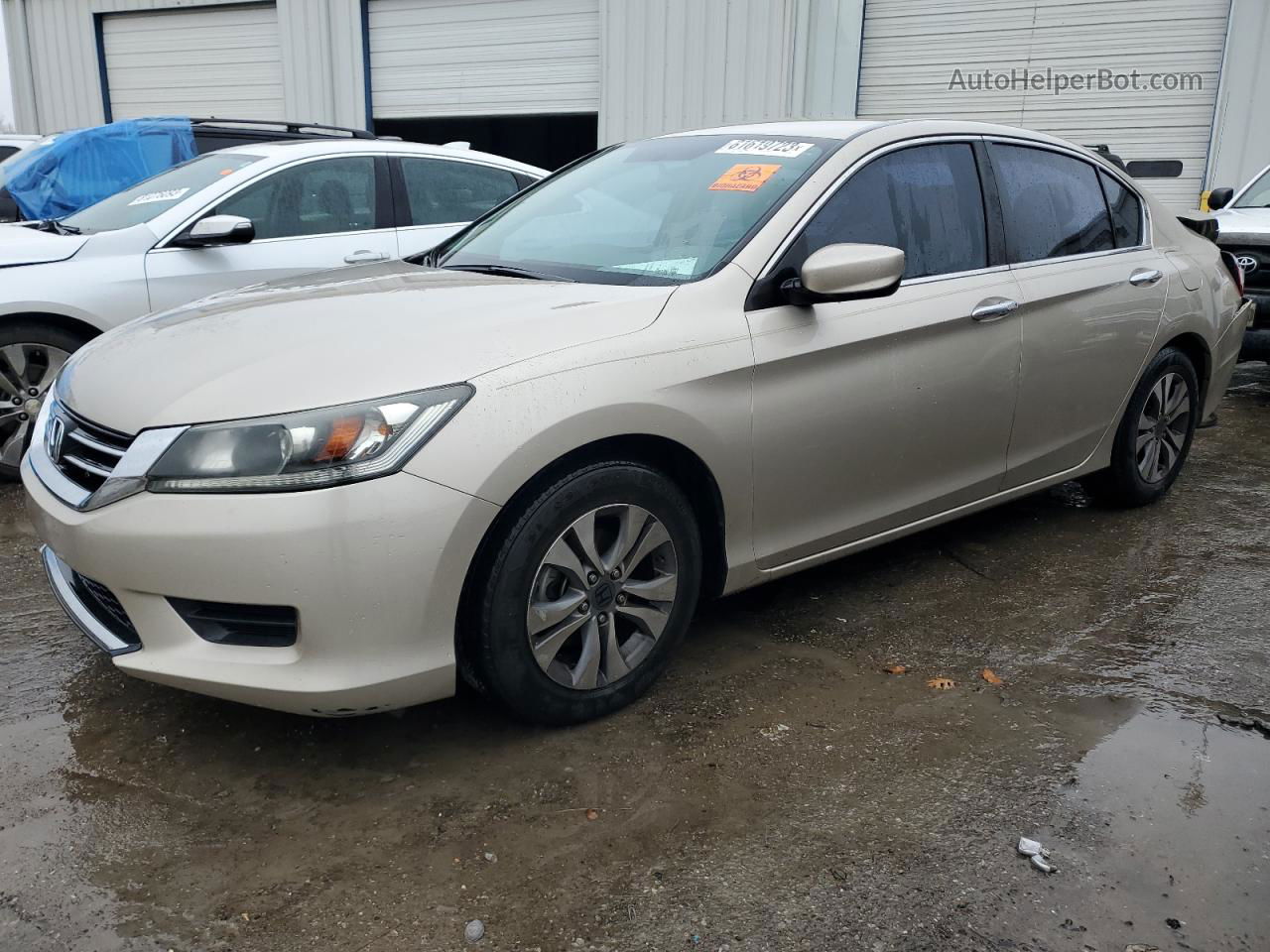 2014 Honda Accord Lx Beige vin: 1HGCR2F32EA256692