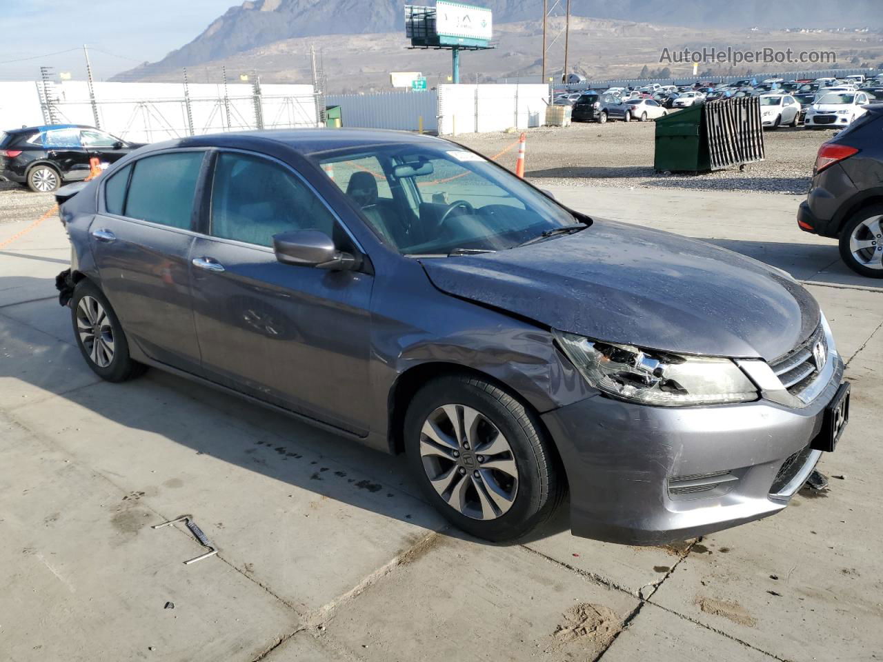 2014 Honda Accord Lx Gray vin: 1HGCR2F32EA270088