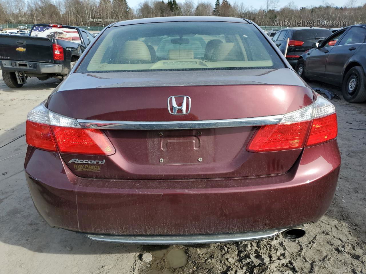 2014 Honda Accord Lx Burgundy vin: 1HGCR2F32EA301517