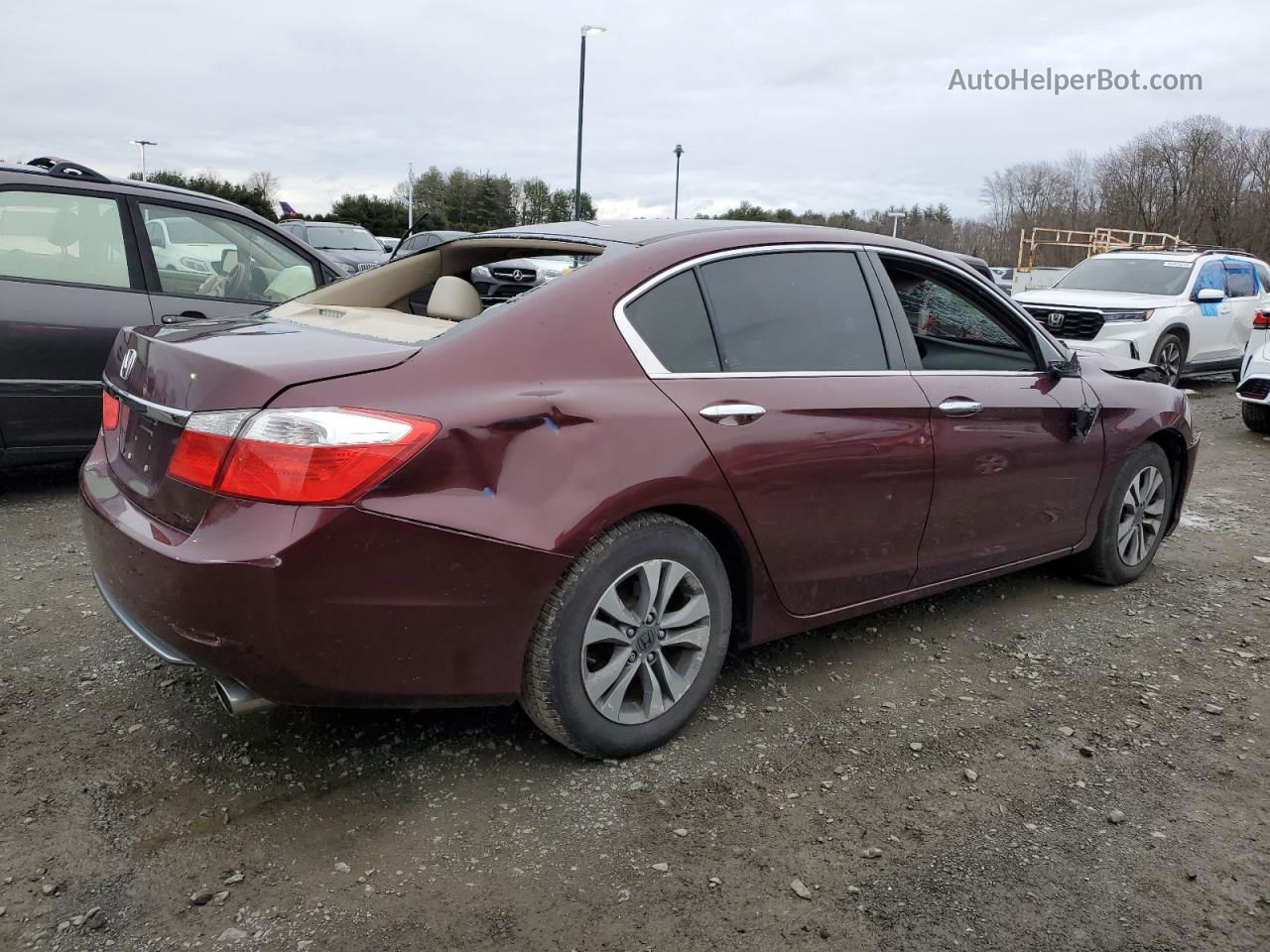 2015 Honda Accord Lx Maroon vin: 1HGCR2F32FA062424