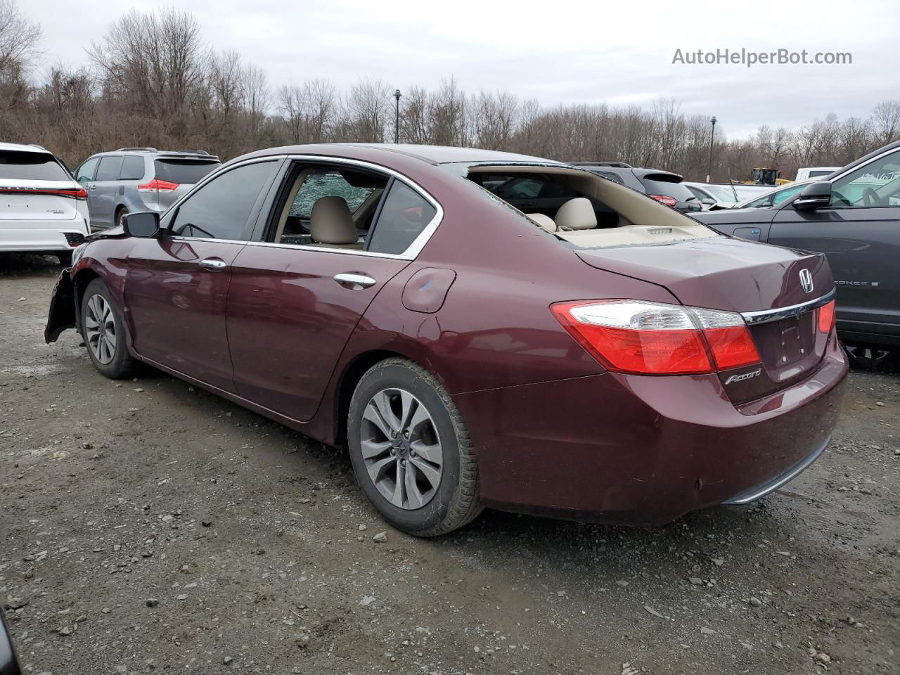 2015 Honda Accord Lx Maroon vin: 1HGCR2F32FA062424