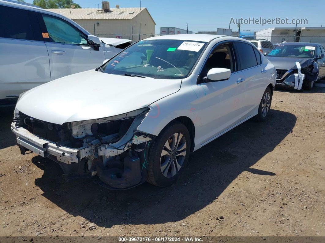 2015 Honda Accord Lx White vin: 1HGCR2F32FA262879