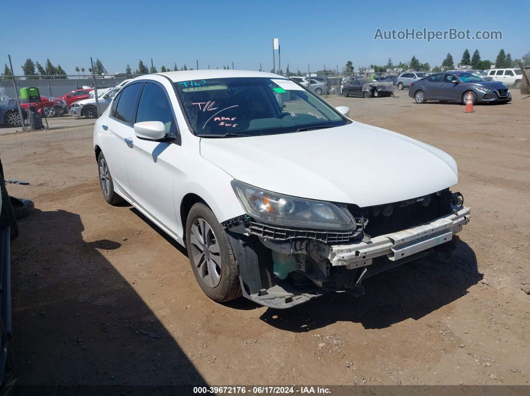 2015 Honda Accord Lx White vin: 1HGCR2F32FA262879