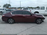 2016 Honda Accord Lx Maroon vin: 1HGCR2F32GA059587