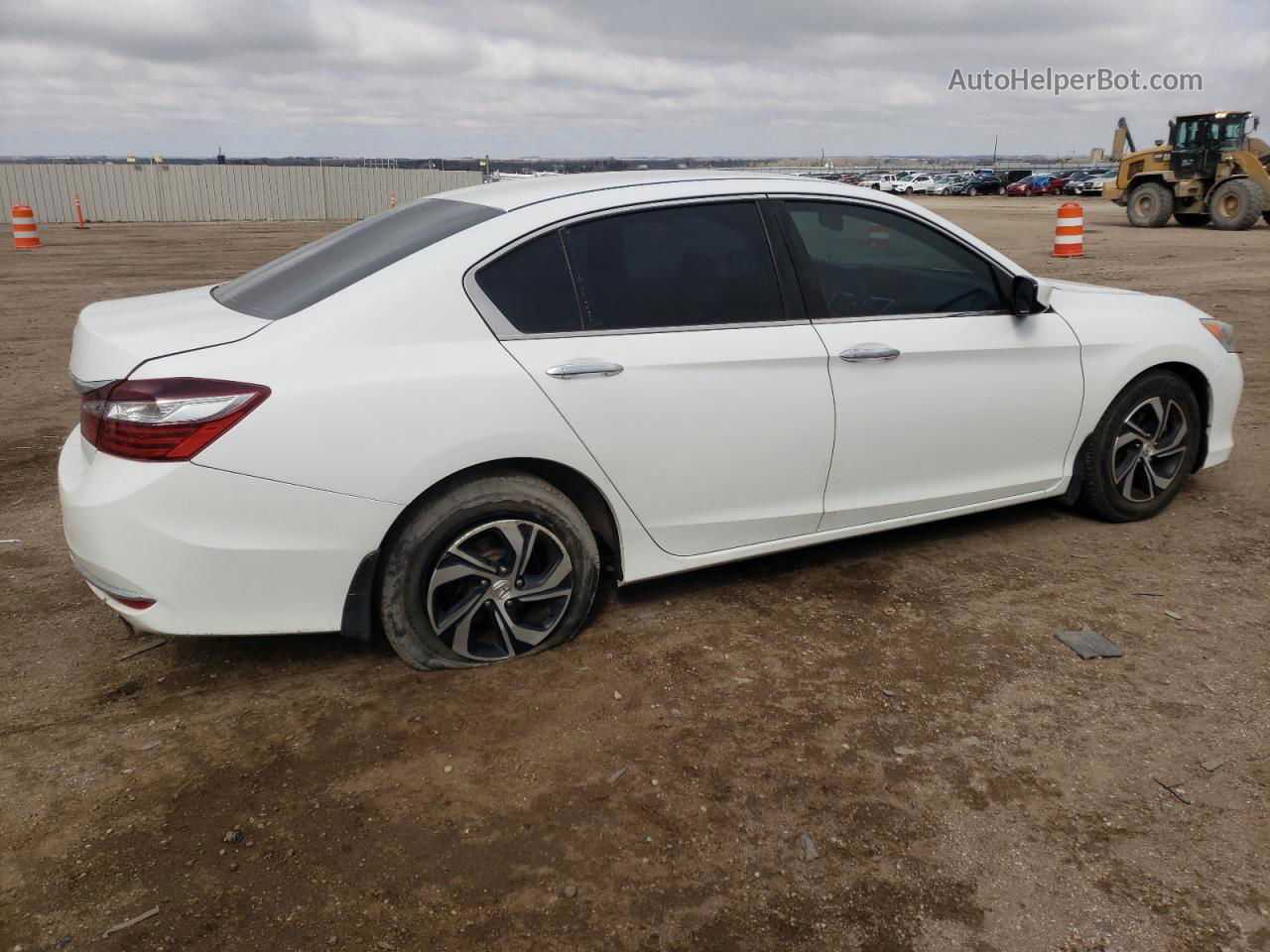 2016 Honda Accord Lx White vin: 1HGCR2F32GA118055