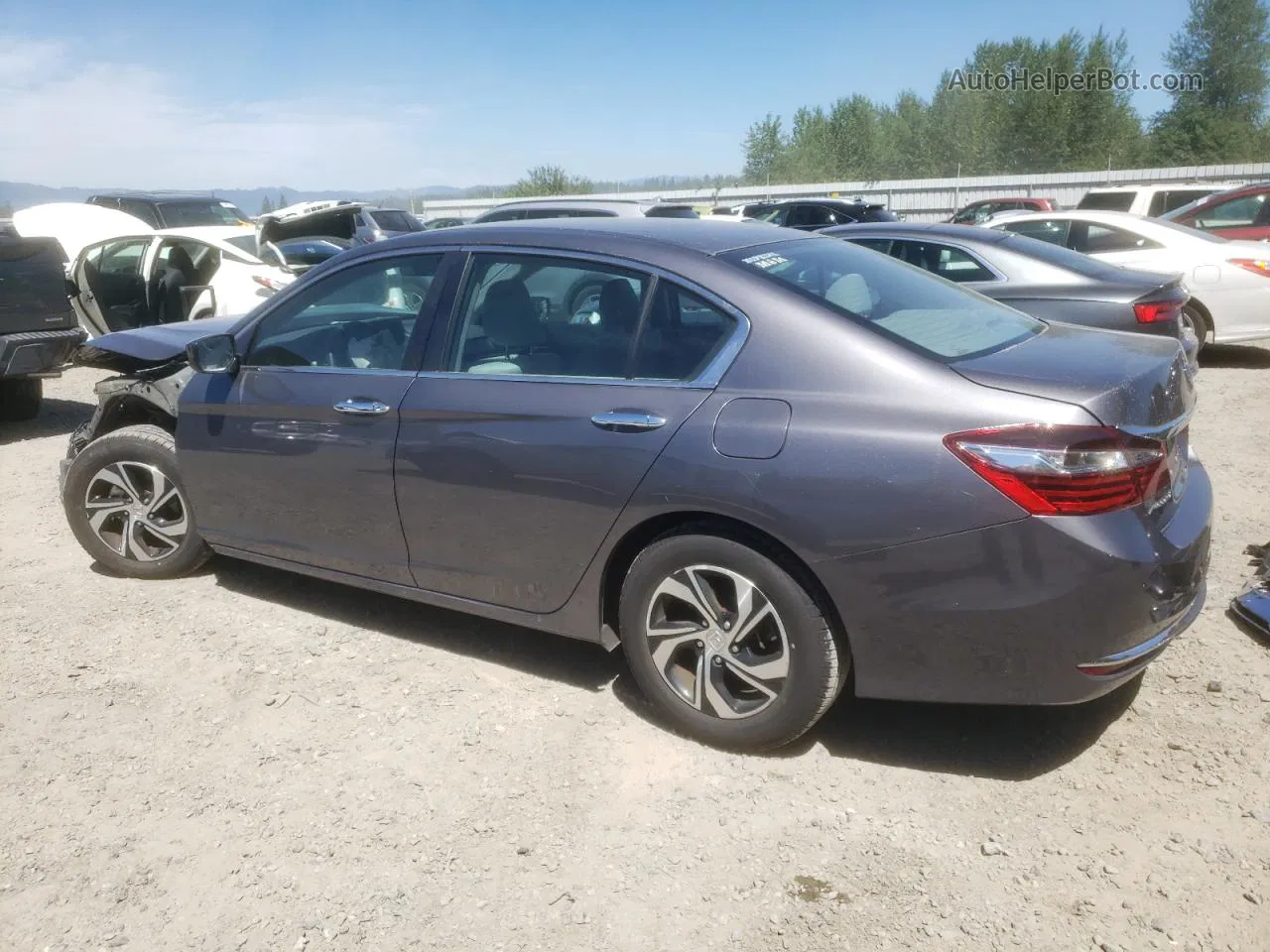 2016 Honda Accord Lx Gray vin: 1HGCR2F32GA214834