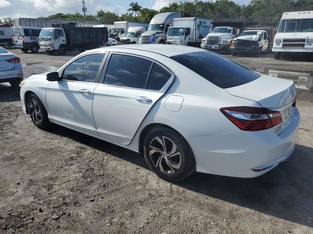 2017 Honda Accord Lx White vin: 1HGCR2F32HA047974