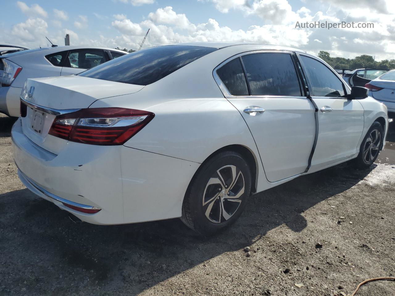 2017 Honda Accord Lx White vin: 1HGCR2F32HA047974