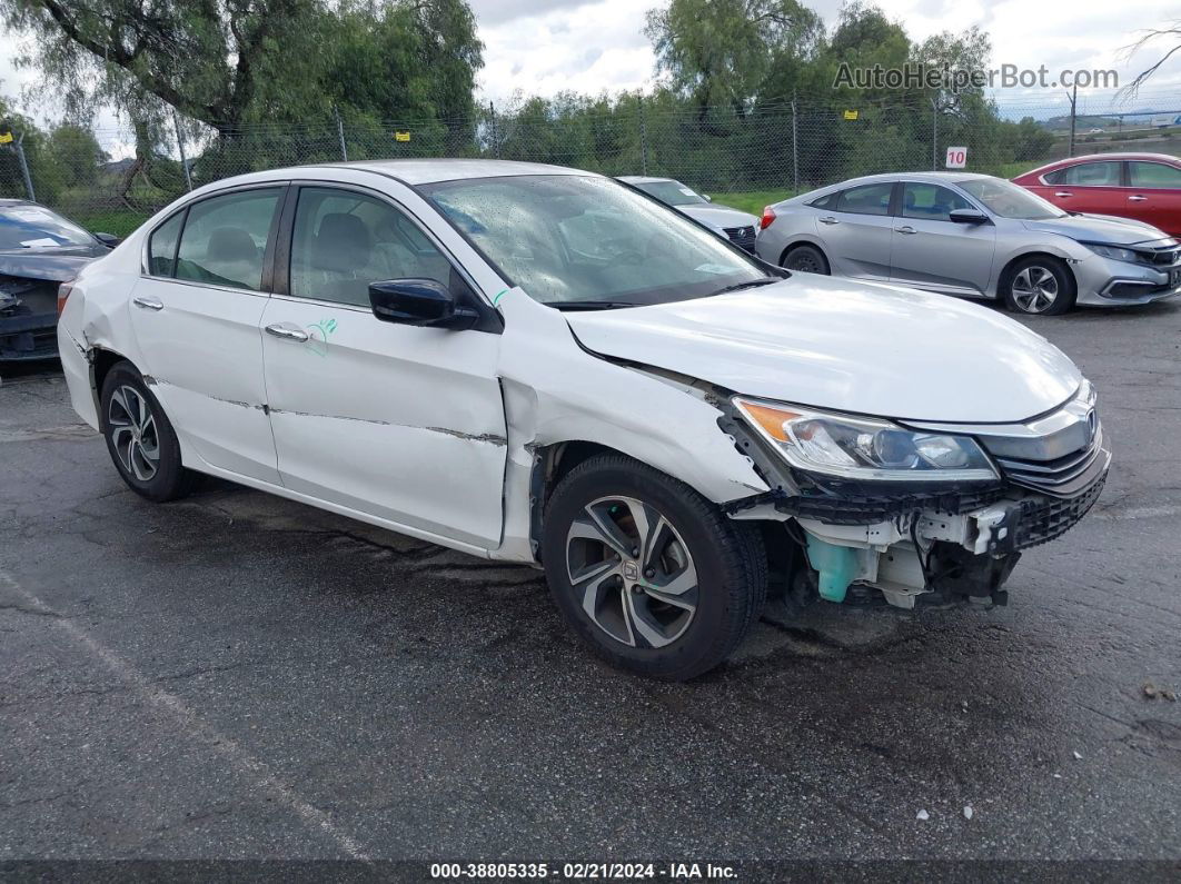 2017 Honda Accord Lx White vin: 1HGCR2F32HA094082