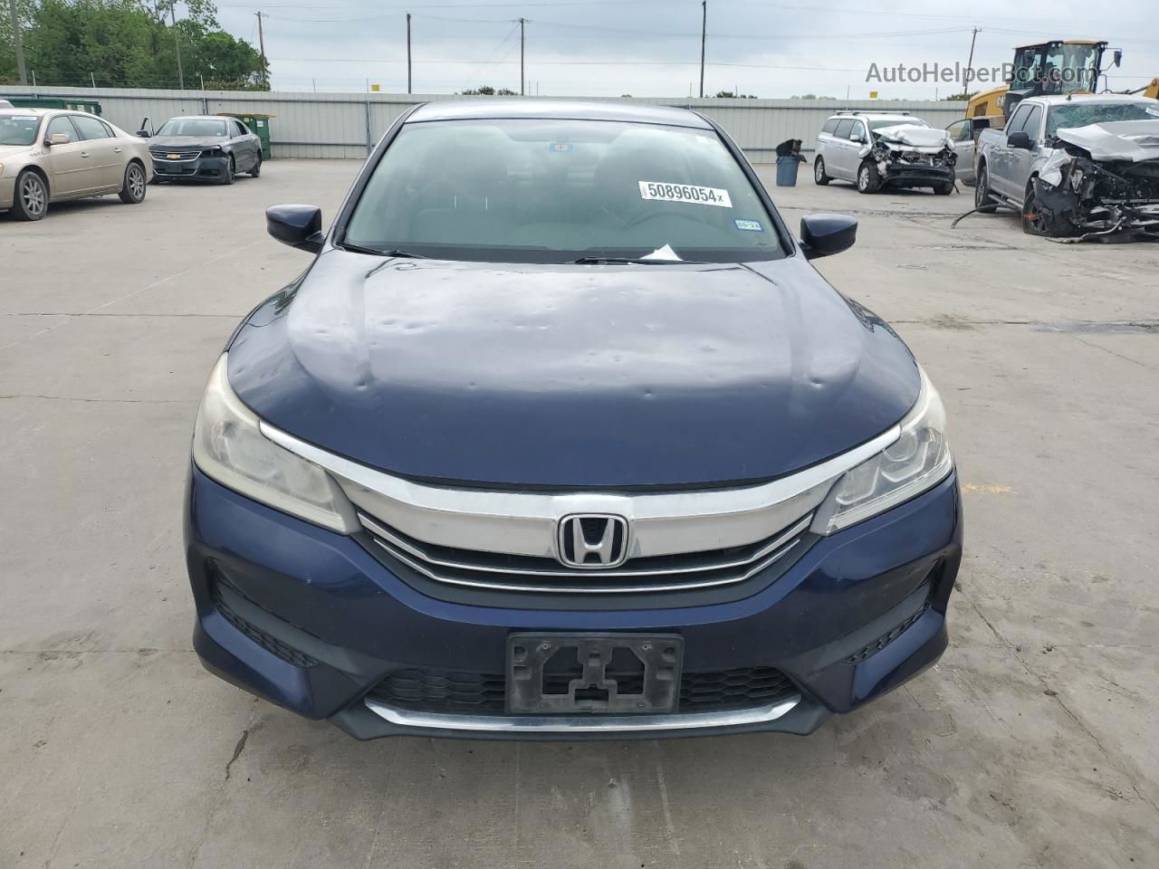 2017 Honda Accord Lx Blue vin: 1HGCR2F32HA160386